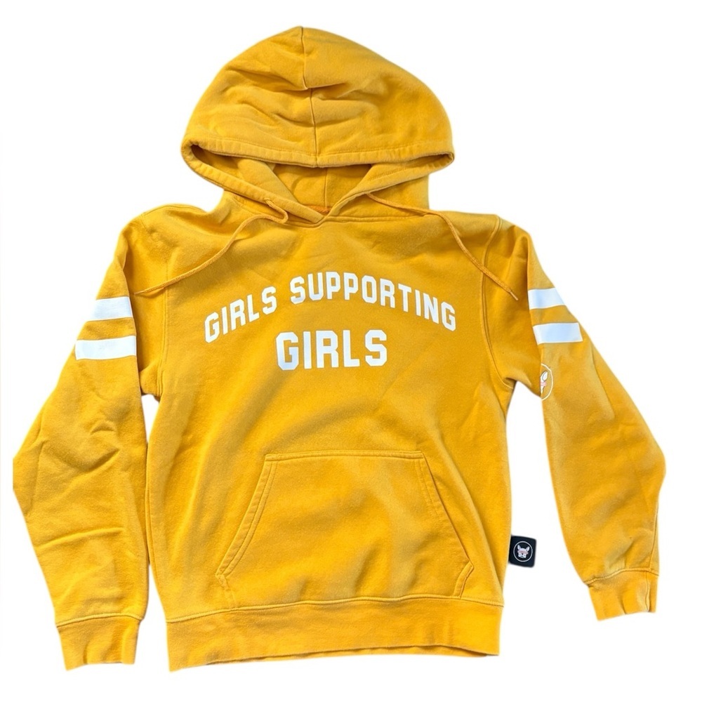 Fanjoy Girls Supporting Girls Yellow Hoodie Small